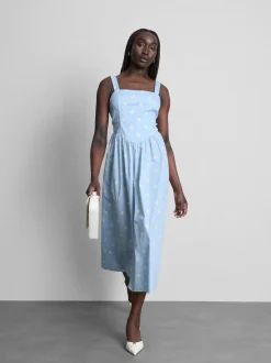 MAJOR FIND | Vestido midi con detalle tipo corsé