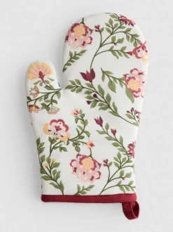 Manopla para horno con flores