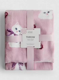 Manta extrasuave con estampado de gatos
