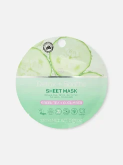 Mascarilla facial tejida de té verde y pepino