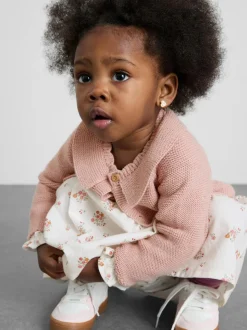 0-18 meses | Conjunto de vestido floral y cárdigan
