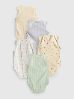 0-36 meses | Pack de 5 bodis sin mangas