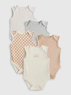 0-36 meses | Pack de 5 bodis sin mangas