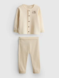 0-18 meses | Set de cárdigan y leggings de bebé