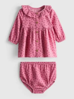 0-18 meses | Vestido de pana con pololos para bebé
