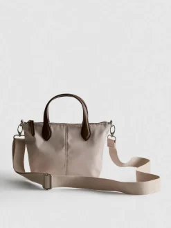 Minibolso tote con cremallera