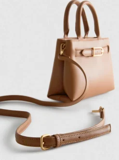 Minibolso tote con detalle de hebilla