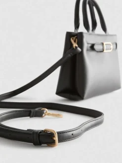 Minibolso tote con detalle de hebilla