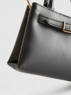 Minibolso tote con detalle de hebilla