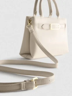 Minibolso tote con detalle de hebilla