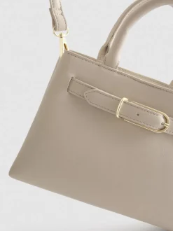 Minibolso tote con detalle de hebilla