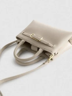 Minibolso tote con detalle de hebilla