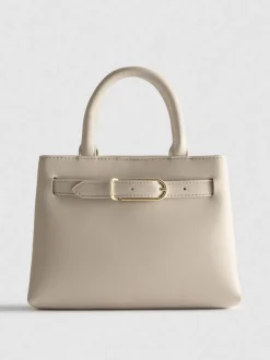 Minibolso tote con detalle de hebilla