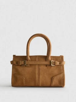 Minibolso tote en piel