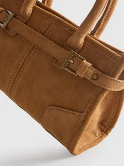 Minibolso tote en piel