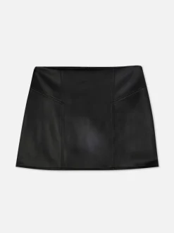 Minifalda de cuero sintético
