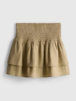 Minifalda fruncida con volantes