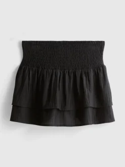 Minifalda fruncida con volantes