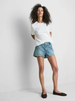 Minishorts vaqueros de algodón