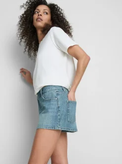Minishorts vaqueros de algodón