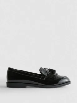 Mocasines de charol de horma ancha