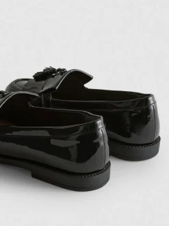 Mocasines de charol de horma ancha