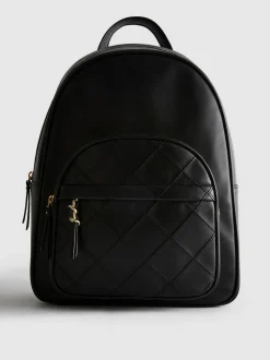 Mochila con acolchado de rombos