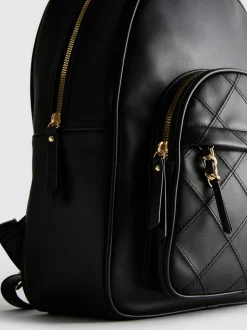 Mochila con acolchado de rombos