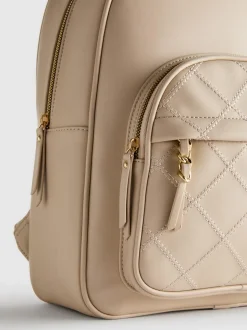 Mochila con acolchado de rombos