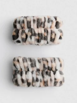 Muñequeras con estampado de leopardo