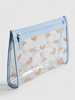 Neceser con cremallera y estampado de croissants
