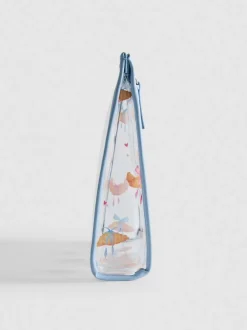 Neceser con cremallera y estampado de croissants