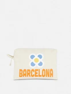 Neceser con estampado gráfico de ciudad