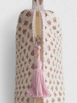 Neceser de lona con flores