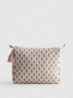 Neceser de lona con flores