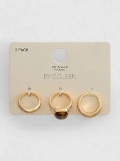 Pack de 3 anillos llamativos By Coleen