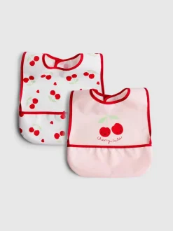 Pack de 2 baberos con estampado gráfico de cerezas