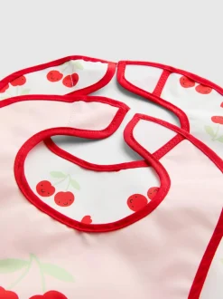 Pack de 2 baberos con estampado gráfico de cerezas