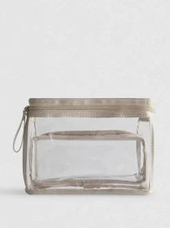 Pack de 2 bolsas de maquillaje transparentes