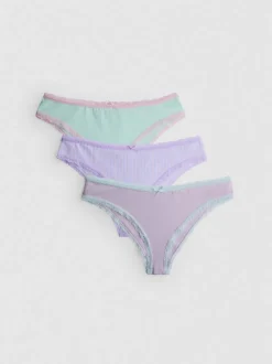 Pack de 3 braguitas brasileñas con mucho algodón