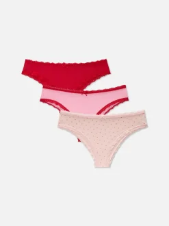 Pack de 3 braguitas brasileñas de algodón