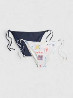 Pack de 2 braguitas de bikini con lazadas laterales