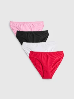 Pack de 4 braguitas de talle alto con volantes