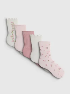 Pack de 5 calcetines altos con estampado floral