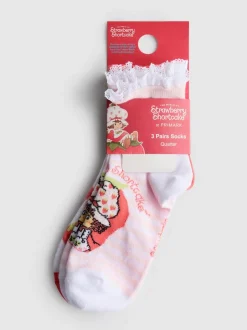 Pack de 3 calcetines de caña 1/4 de Tarta de fresa