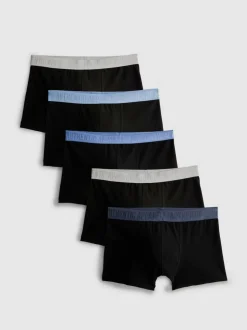 Pack de 5 calzoncillos bóxer ajustados de talle bajo