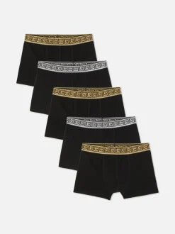 Pack de 5 calzoncillos con cinturilla metalizada