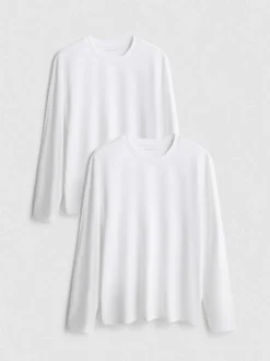 Pack de 2 camisetas de algodón de manga larga