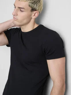 Pack de 2 camisetas de canalé de manga corta