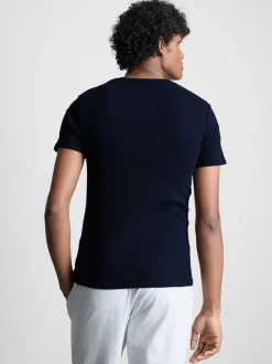 Pack de 2 camisetas de canalé de manga corta